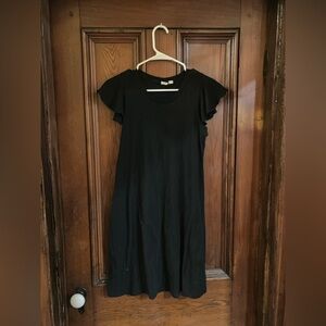 GAP Black Dress with Flutter Sleeves